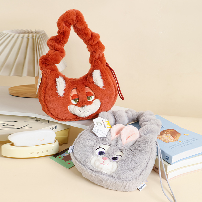 Zootopia Disney Judi Nick plush toy armpit bag, Fox Nick doll shoulder bag Specification image
