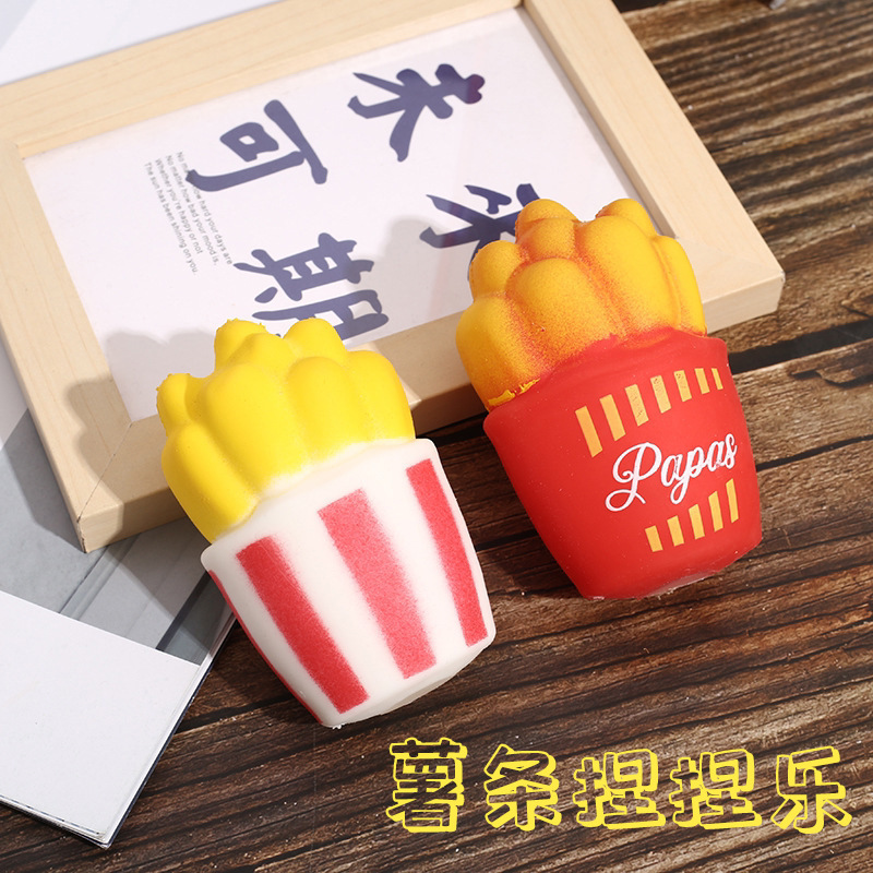 减压可乐薯条仿真食物发泄捏捏乐解压神器汉堡包TPR玩具厂家批发