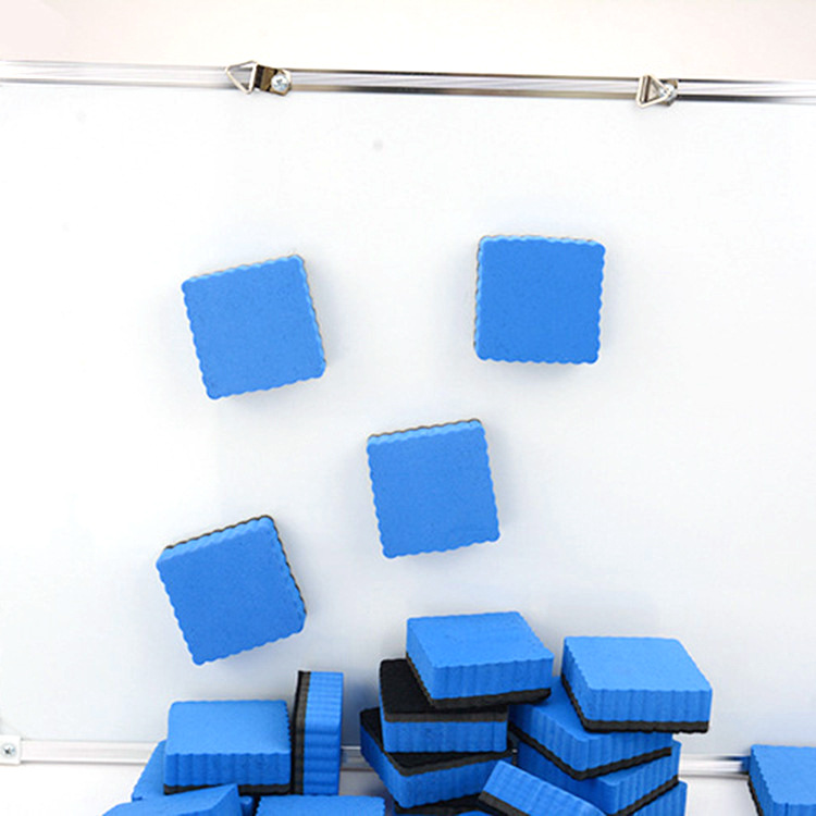 Magnetic 5*5 square EVA felt cloth for children, wavy and easy-to-clean magnetic white board eraser Specification image