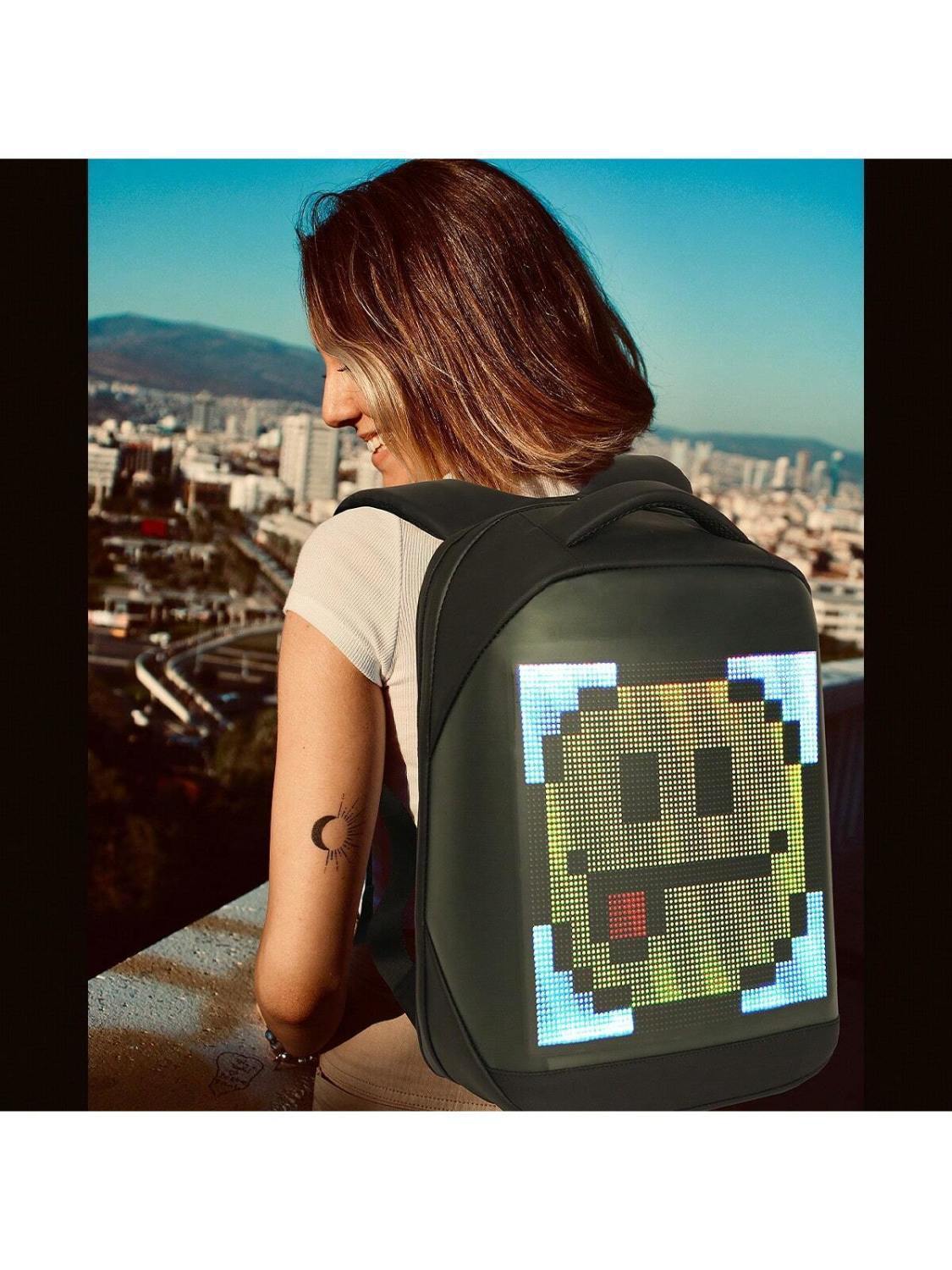 Bluetooth APP, fashionable and trendy led backpack, smart business backpack, waterproof LED display, electronic backpack