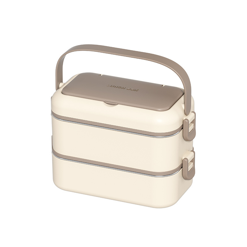 304 stainless steel double-layer lunch box, microwave oven-safe without leakage, insulated lunch box, multi-layer compartments bento box Item Picture