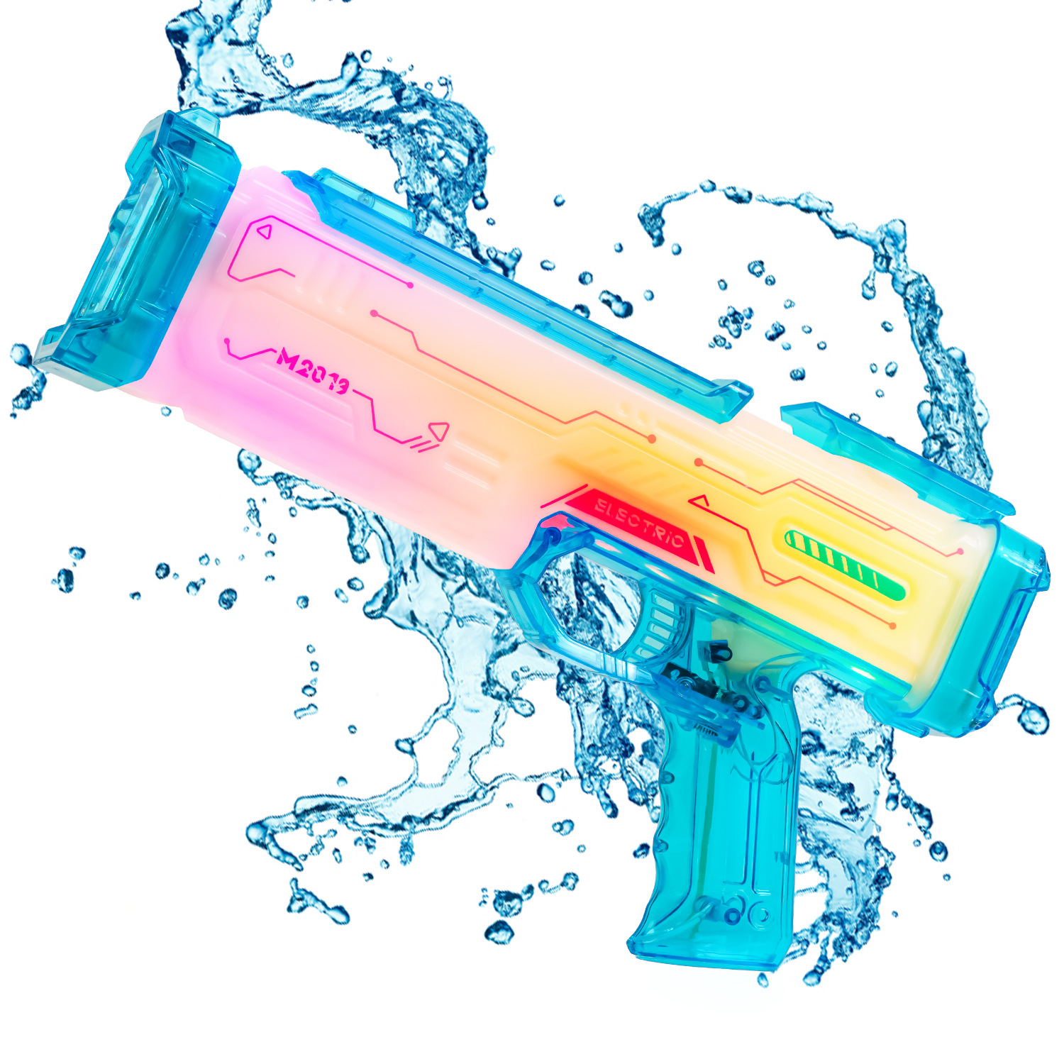 The new trendy toy, the colorful electric water gun, features cool seven-color lights, creative dynamic sound effects, and an atmosphere for children Item Picture