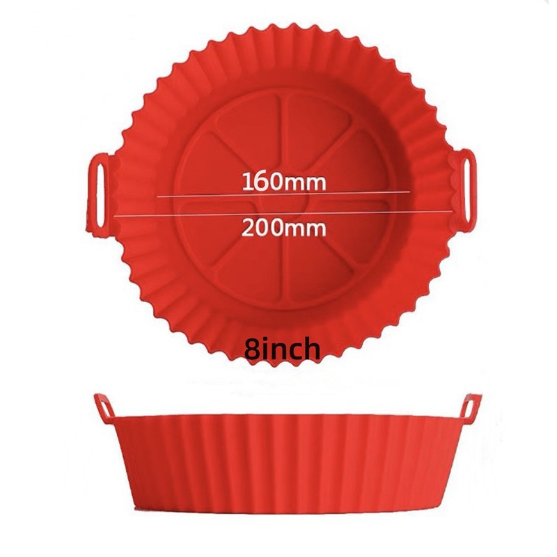Air fryer, silicone baking tray, all-purpose oven baking tray, food-grade silicone barbecue tray, cake mold, baking mold Item Picture