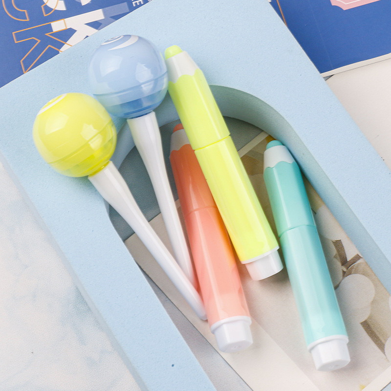 荧光笔学生卡通/荧光笔学生韩版/荧光笔/文具/马克笔套装细节图