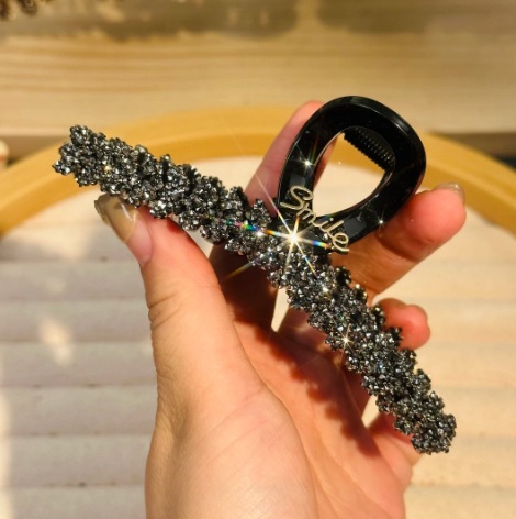 Smile Maisui Heavy Industry Full-Diamond Hair Clip, Elegant Hundred-Tower Shark Clip, Fashionable, Simple And Light Luxury Style, Internet Celebrity Specification drawing