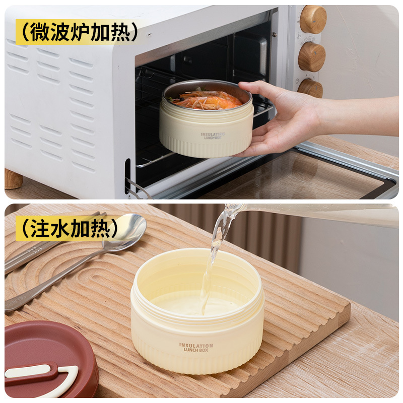 304不锈钢便当盒保温饭盒汤碗高颜值午餐盒学生便携分格多层饭盒详情图4