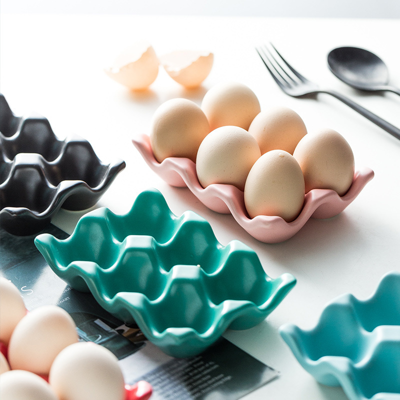 Creative kitchenware, egg grids, egg racks, household ceramic tableware, egg trays, egg grids, one-piece consignment Application Scenario