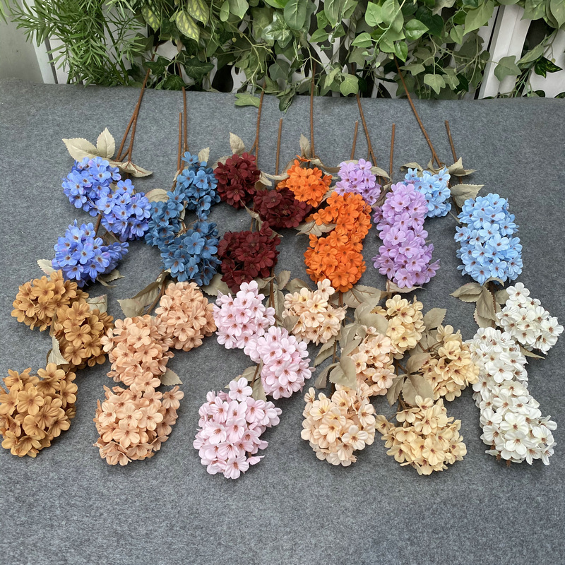 仿真花DIY发饰配件/仿真花/5朵塑膠花/假花/假花批发产品图