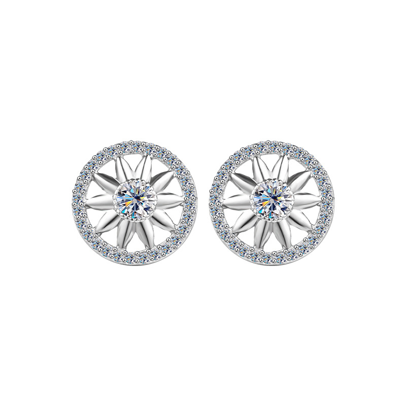 Zhuoheng has carefully selected new men's and women's earrings. The S925 silver-encrusted moissanite hip-hop round earrings are light luxury earrings Application Scenario