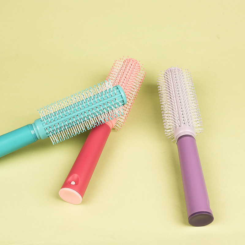 Baihe Macaron-colored curling comb, curling comb, blow-drying style, inward-curling straight and curly hair, mostly cylindrical curling comb, suitable for both men and women to use details Picture