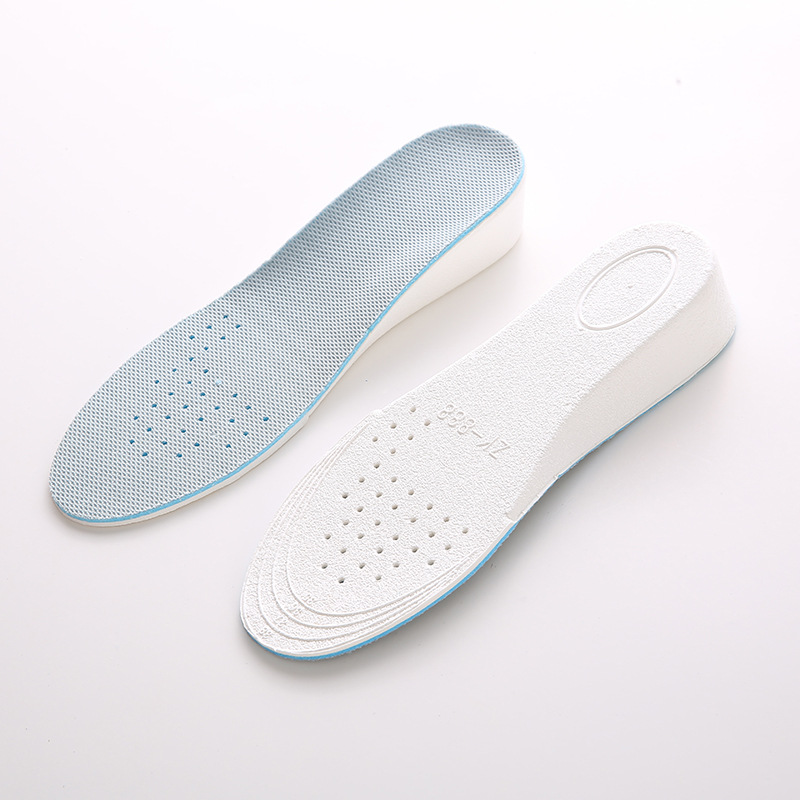 The inner height-increasing insoles are for men and women, casual, breathable, odorless, sweat-absorbing, comfortable for sports, with soft soles and full EVA material Specification drawing