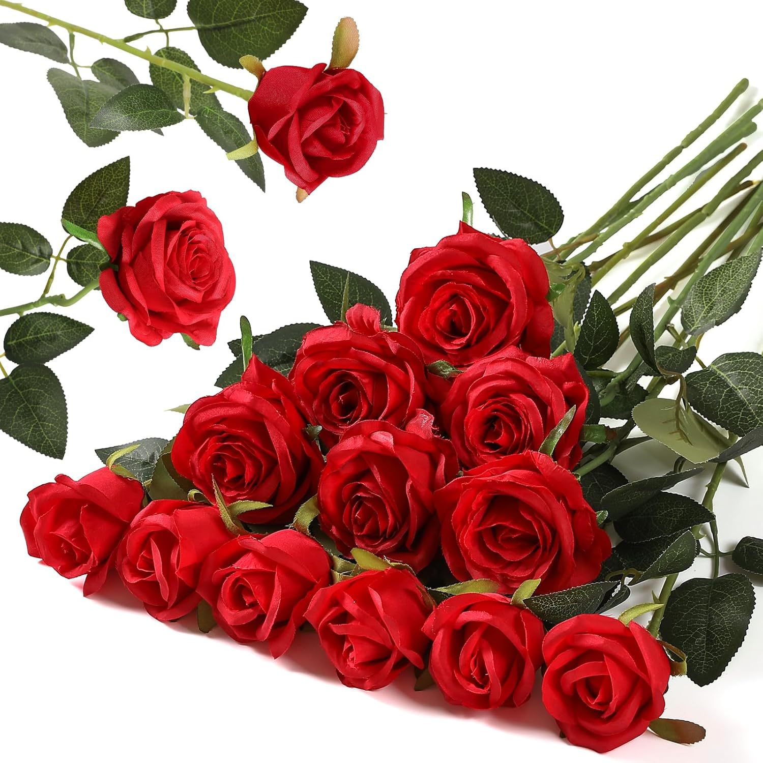 Simulated rose, velvet flower scene arrangement, wedding home decoration, photo props, silk flower, Valentine's Day decorative flower details Picture