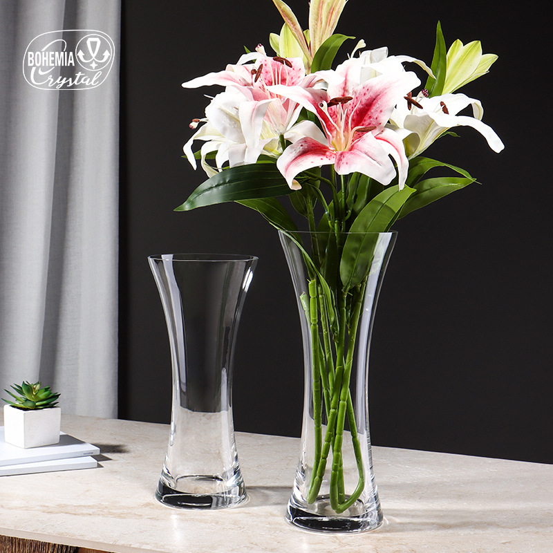 Czech imported lead-free crystal glass home decoration vase, modern and simple style flower arrangement, hydroponic light luxury decorative flower Application Scenario