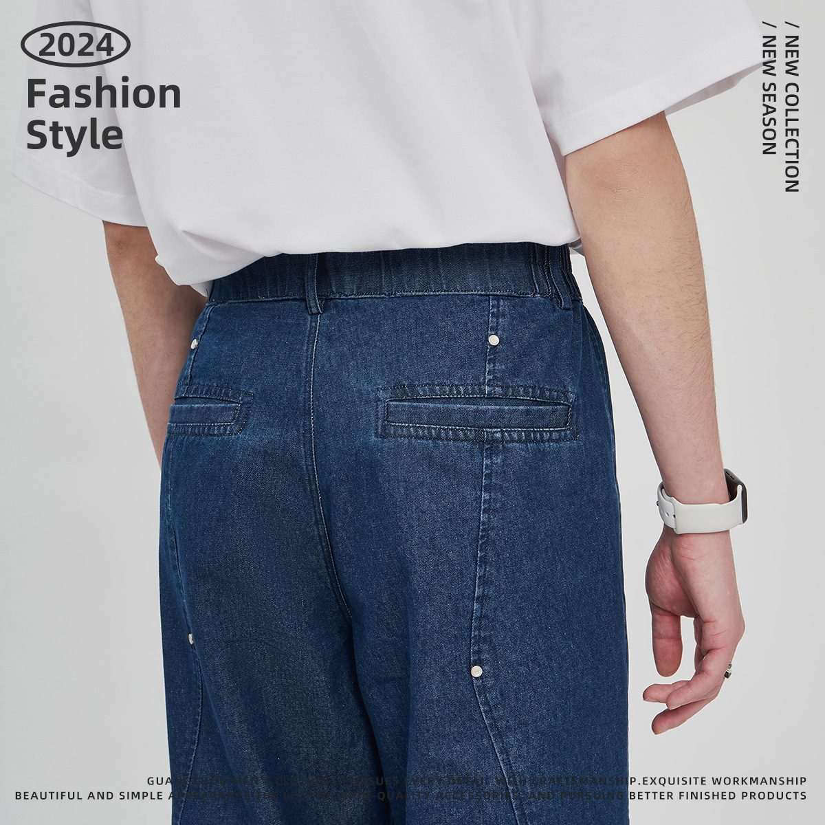 男士牛仔裤实物图