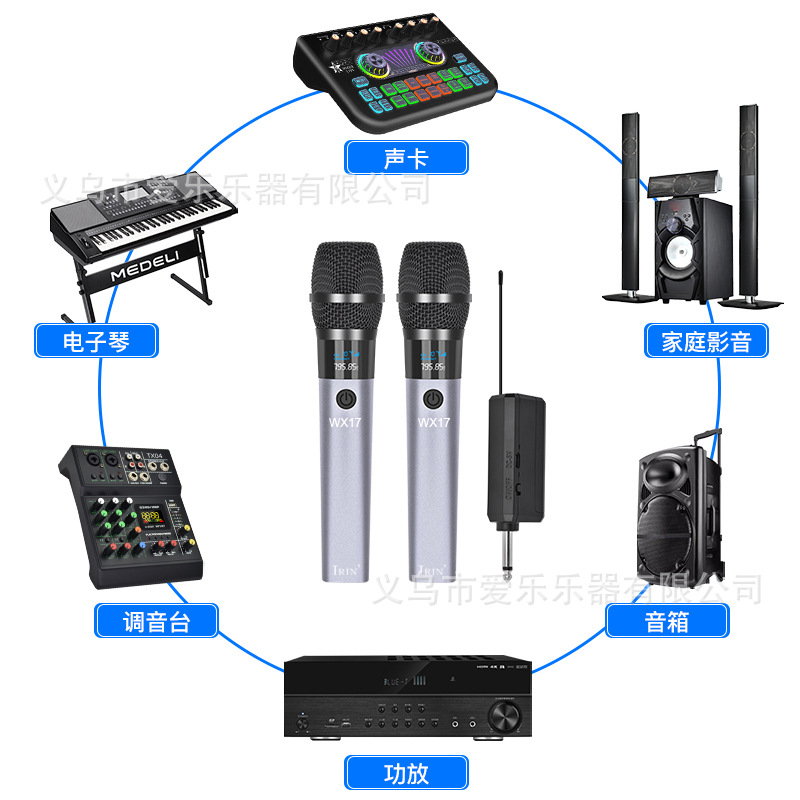 Universal 2.4G wireless microphone, live streaming entertainment, outdoor conference, stage hosting, charging, handheld microphone, sound card details Picture