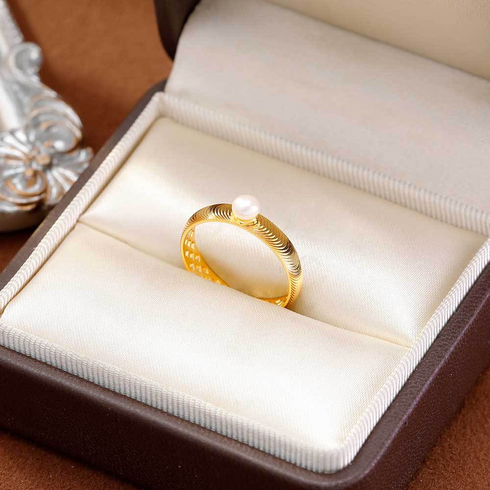 Hyacinth freshwater pearl bread bead Ring, a fashionable, individualistic, elegant and high-end open-mouth ring for women, a live-streaming bestseller in 2026 Application Scenario