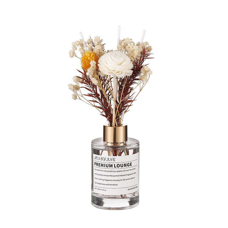 Flameless aromatherapy essential oil for home use, indoor preserved flowers, dried flower ornaments, hotel home, bedroom fragrance, air freshener Item Picture