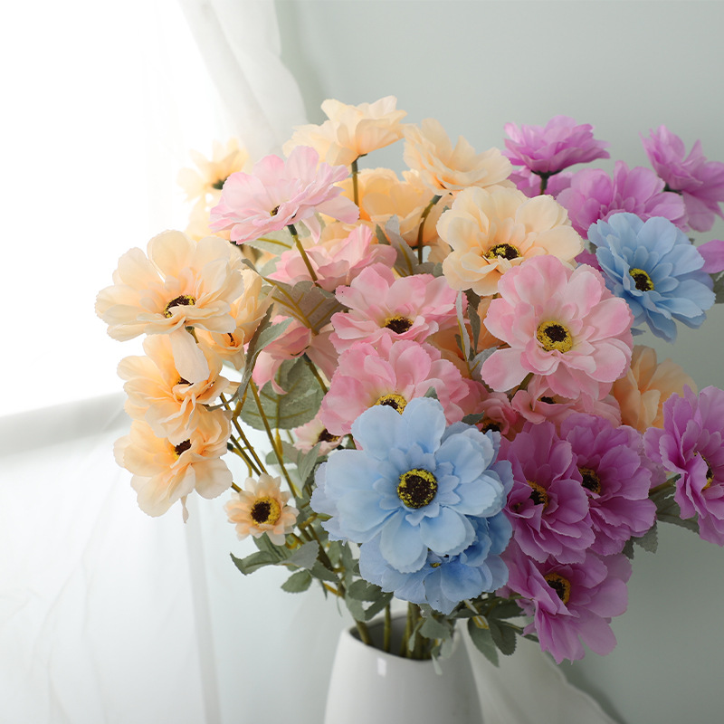 厂家批发仿真太阳花婚庆花艺落地引路花酒店婚礼家居装饰瓶花花材细节图