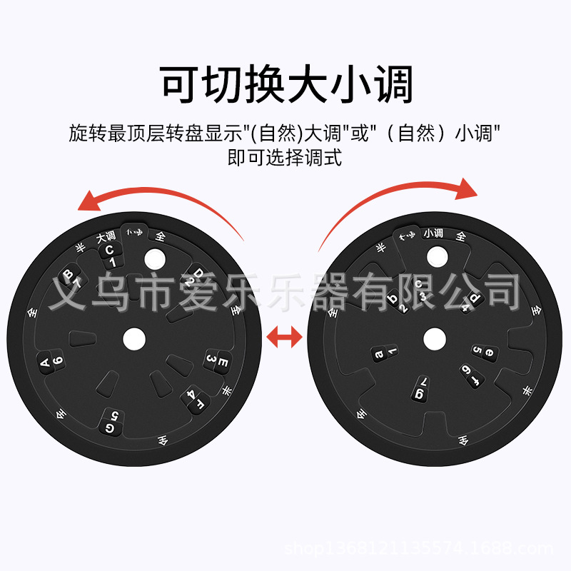 Guitar scale fifth circle aluminum alloy turntable guitar chord music theory learning tool piano bass music theory wheel Application Scenario