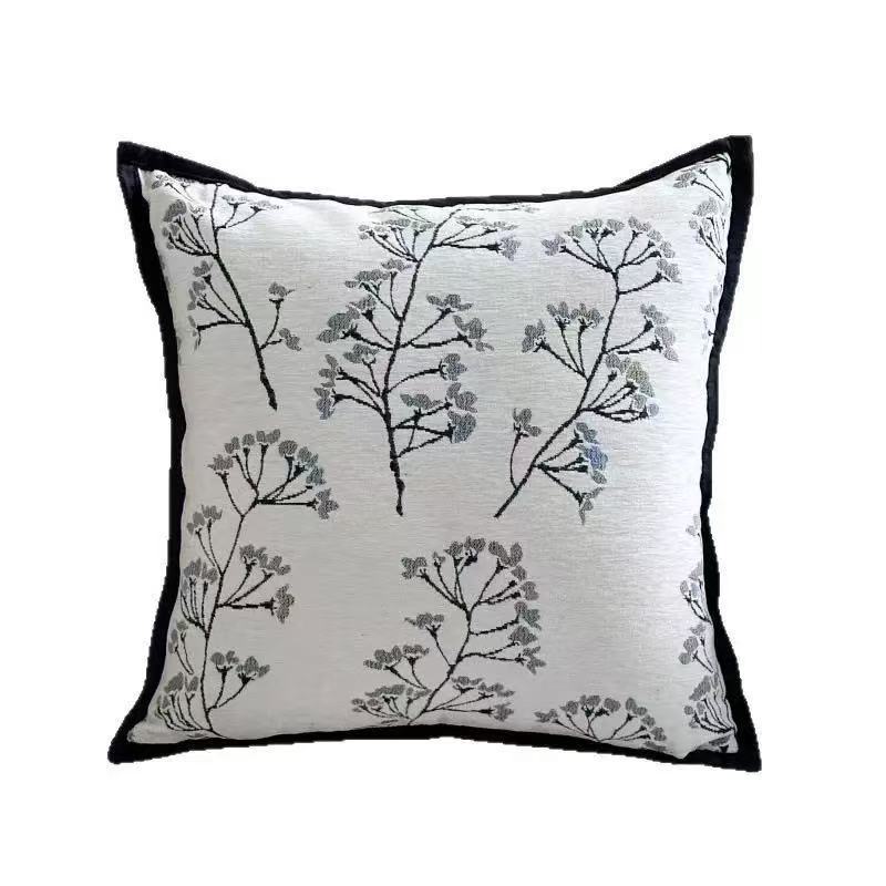 Modern InS-style striped simple luxury new high-end pillow, black and white style cushion headboard pillowcase Item Picture