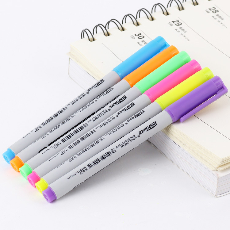 Tianfeng 27 highlighter, a six-color fine highlighter for foreign trade, is a pen manufacturer in Wenzhou details Picture