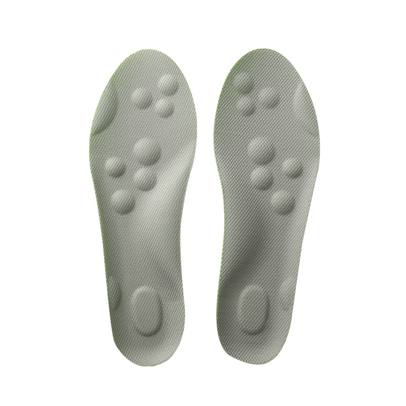 4D sports insoles for men and women, PU arch full pads, antibacterial, deodorizing, sweat-absorbing, breathable, highly elastic, shock-absorbing, leisure military training Item Picture