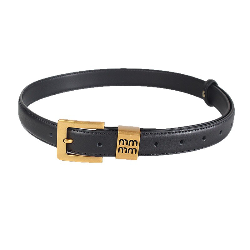 European and American belts, high-end and fashionable letted-decorated dresses, suits, denim pants, belts, simple and new styles for women, versatile Item Picture