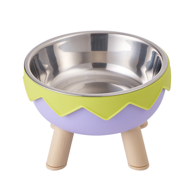 Pet bowl, high-legged cat bowl, dog bowl, cat food bowl, dog bowl, rice bowl, water bowl, cat single bowl, stainless steel bowl for protecting the cervical vertebrae Item Picture