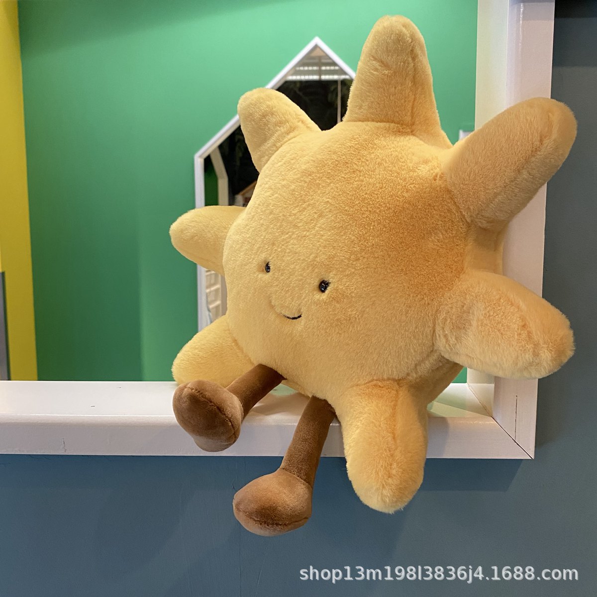 【跨境爆款】ins新品太阳月亮公仔毛绒玩具可爱玩偶床上抱枕细节图