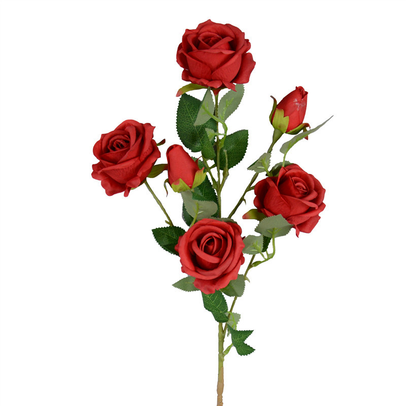 The scene decoration of the birthday banquet with bright red flower materials, the arrangement of the Chinese-style wedding hall, the New Year's Eve flowers, and the flower arrangement of the money bucket Item Picture