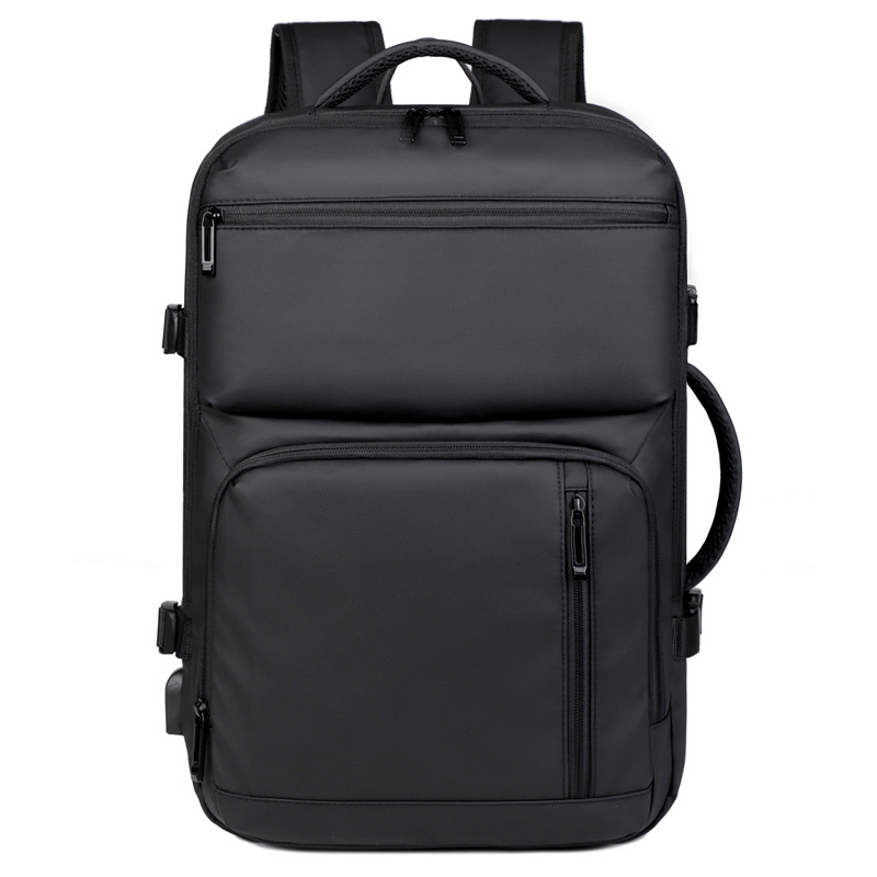 Cross-border fashion business travel backpack, business-inch computer backpack, large-capacity commuting, high-end men's leather film backpack Item Picture