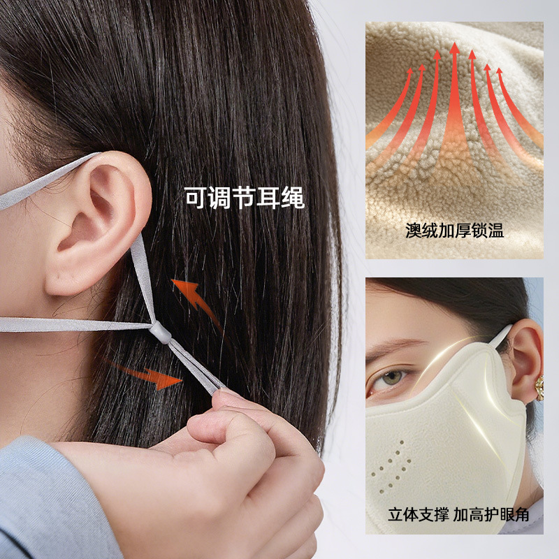 桑蚕丝口罩/口罩盒装/口罩/ES三层无尘室口罩/口罩冬天细节图