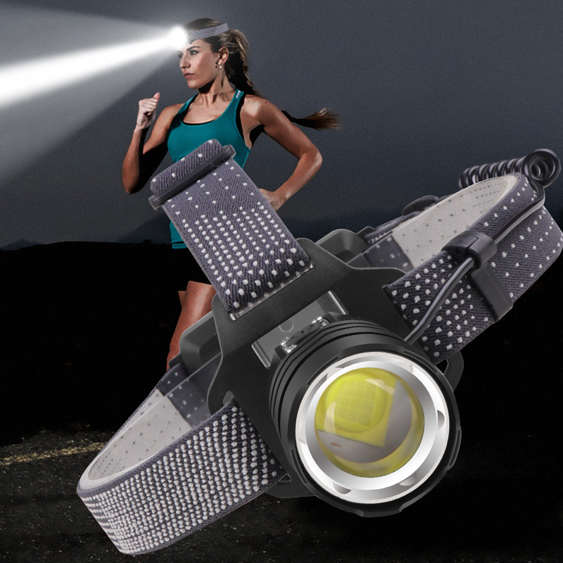 Cross-border XHP160 Headlamp TYPE-C Charging Zoom Strong Light P50 Headlamp High-brightness Strong Light Long-range Fishing Light Application Scenario
