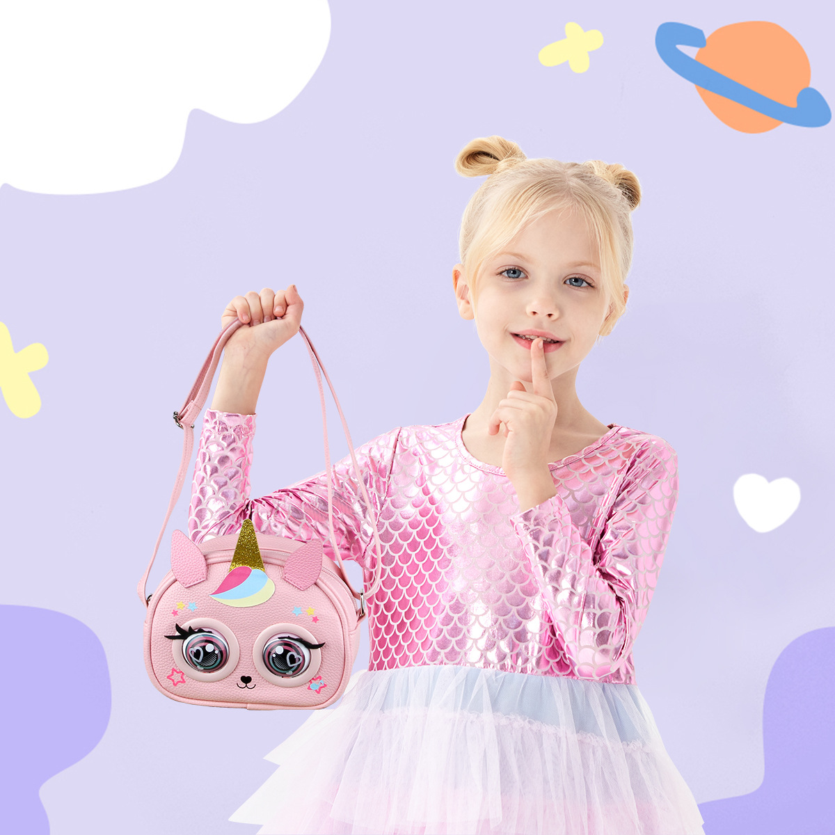 supercute时尚眨眼智能对话互动女孩小精灵背包AI玩具圣诞礼物