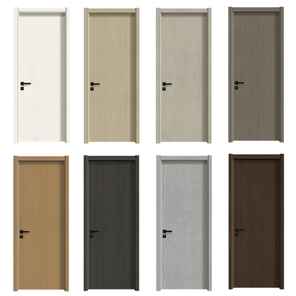Wooden door manufacturers wholesale household bedroom doors, room doors, oak solid wood doors, ecological doors, interior doors, carbon crystal paint-free doors Specification image