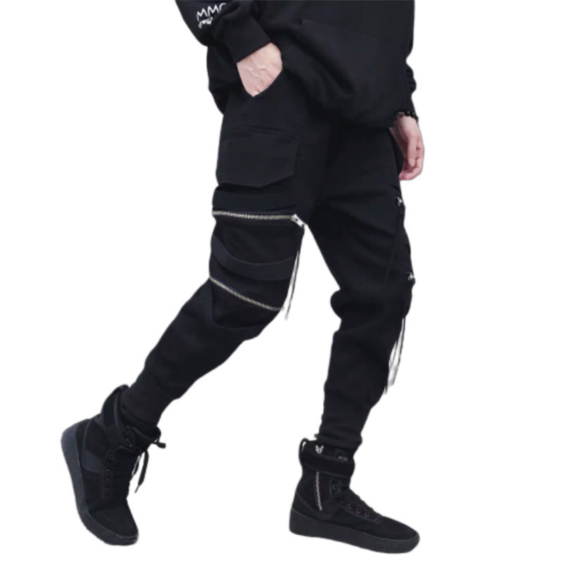 Men's workwear pants with tight legs, Korean style, trendy American street loose, bf Trend brand hiphop pants Item Picture