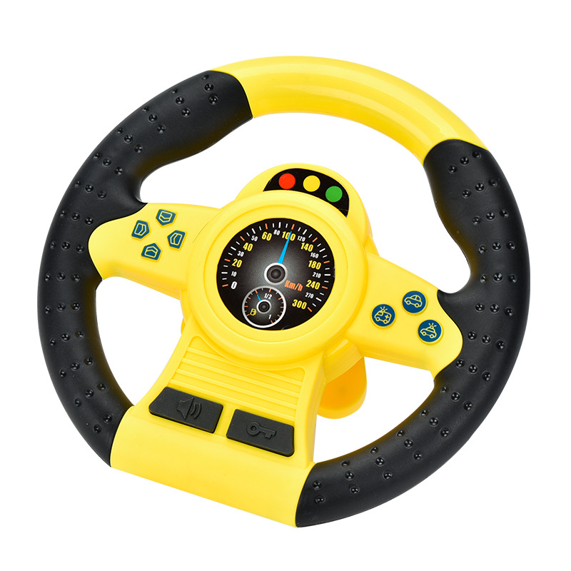 Divertido juguete de simulación de volante para niños juego de carreras manijas modelo de aprendizaje temprano artefactos de descompresión juguetes musicales Item Picture