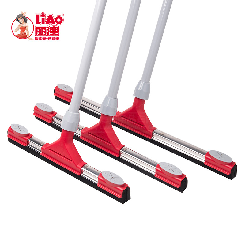 LIAO stainless steel wiper, sponge floor scraper, bathroom floor scraper, glass scraper, water pusher, cross-border window cleaning Item Picture