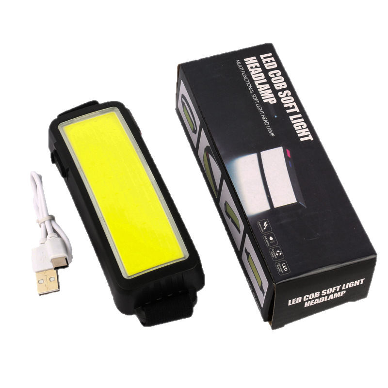 New cross-border COB headlamp, USB charging headlamp, electric display, outdoor fishing strong head, wearable floodlight smart headlamp Item Picture