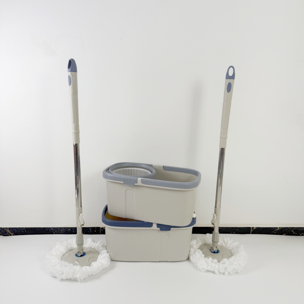 New rotary mop bucket, hand-free mop bucket, mop set, Good God Mop, dual drive handle mop bucket