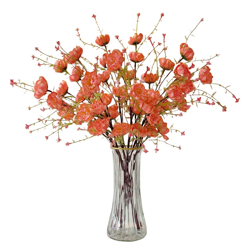 Pink butterfly flower, artificial flower, fake flower, foam flower, living room dining table decoration, cross-border trade, silk flower, artificial wedding decoration flower Item Picture
