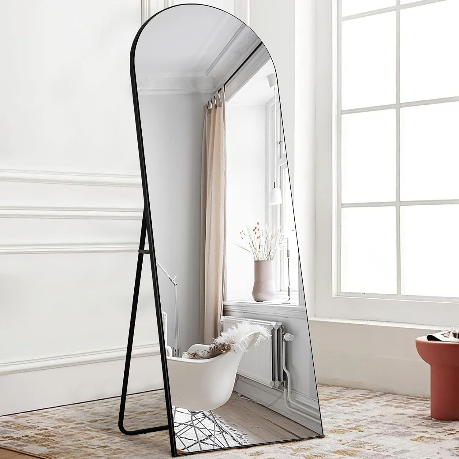 舞蹈室镜子家用全身镜健身跳舞大尺寸穿衣镜瑜伽练舞可移动落地镜产品图