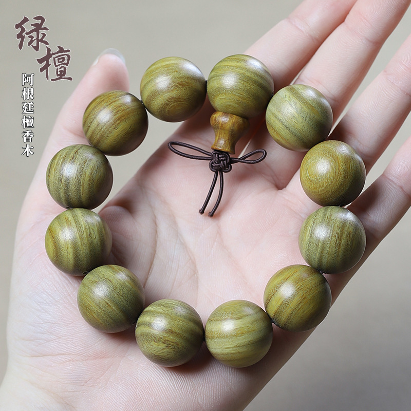 Argentine green sandalwood bracelet, submerged old material sandalwood wood Buddhist prayer beads bracelet for men and women, 108 prayer beads bracelet manufacturer