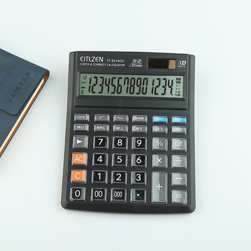 IT-9314GC Ruicheng Calculator, large screen, 14-bit data lookup, Solar dual power supply, office computer, Finance Application Scenario