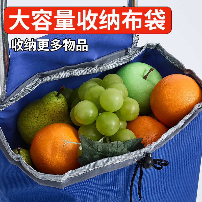 The new type of grocery cart, a small trolley for the elderly in foreign trade factories, is used for shopping, buying vegetables and picking up express deliveries in supermarkets details Picture