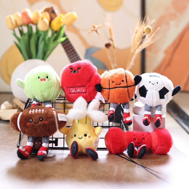 Cute and adorable football and basketball pendants, plush toys, cartoon bags, hanging ornaments, keychains, dolls and stuffed toys details Picture
