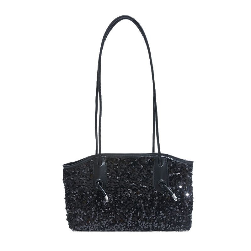 Cross-border new trendy, versatile, high-quality sequined bag for women. Niche design, fashionable and simple single-shoulder bag, sequined women's bag Item Picture