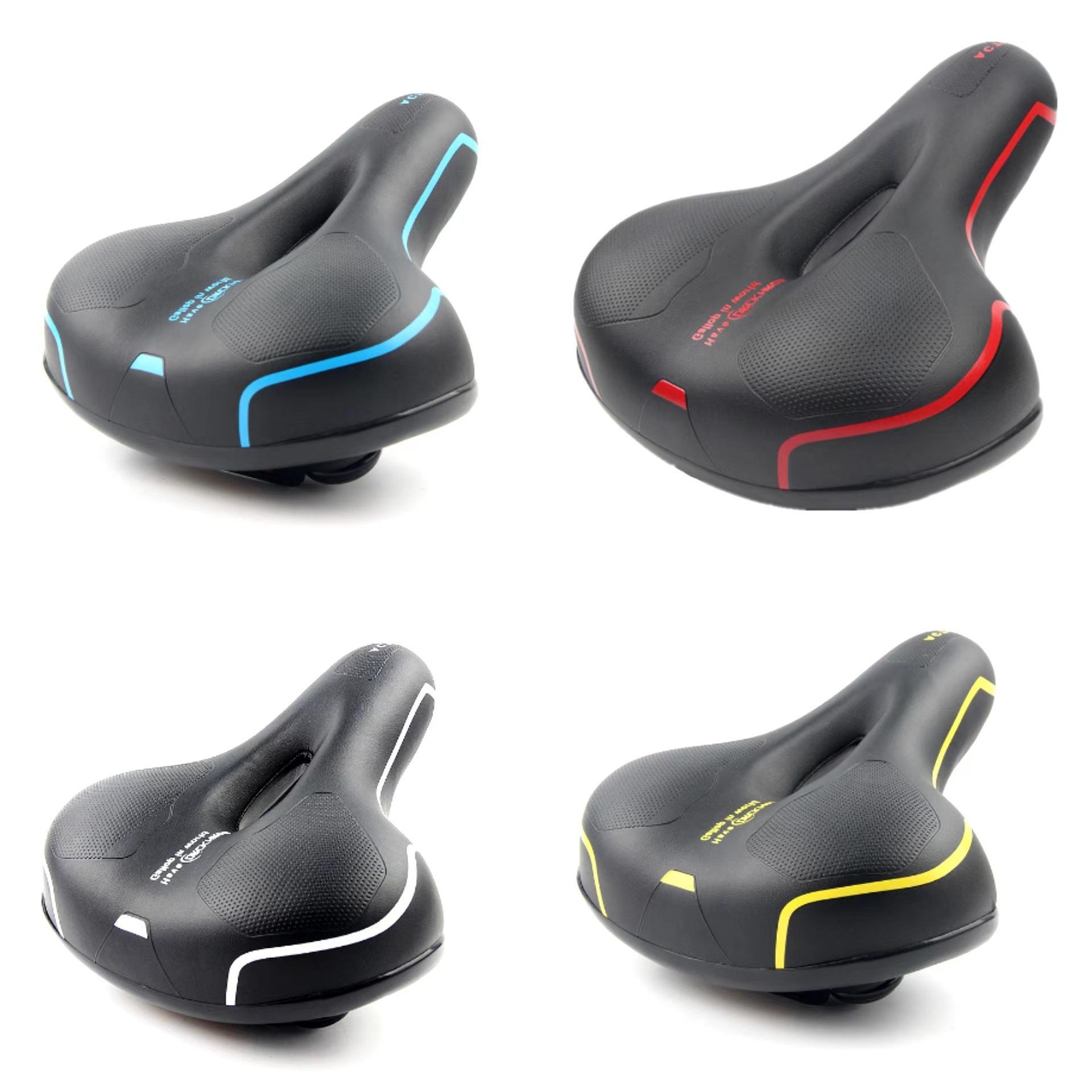 座包坐垫山地车座垫大屁股加宽软鞍座车座配件反光片自行车配件