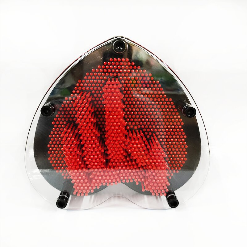 益智玩具百变针画心形针画板创意手工DIY拼图白底实物图