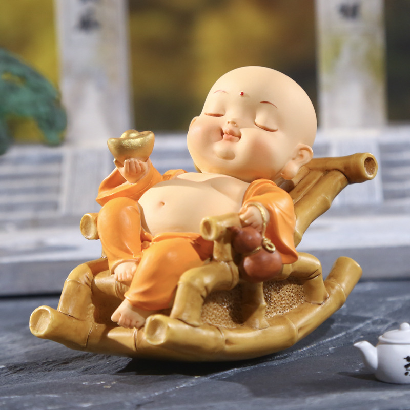 New small Maitreya lounge chair, Chinese-style tea room table decoration, accessories, gifts, and decorative items Specification image